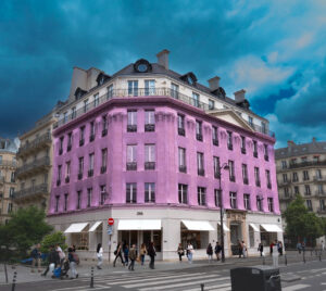 facade zara toile tendu rue de rivoli paris