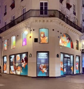 devanture café lofi installation